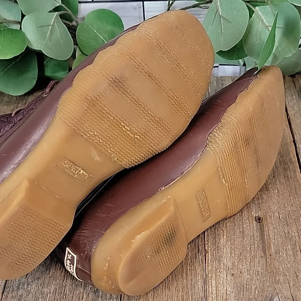 Speery Saltwater quilted nylon duck boots Size 6